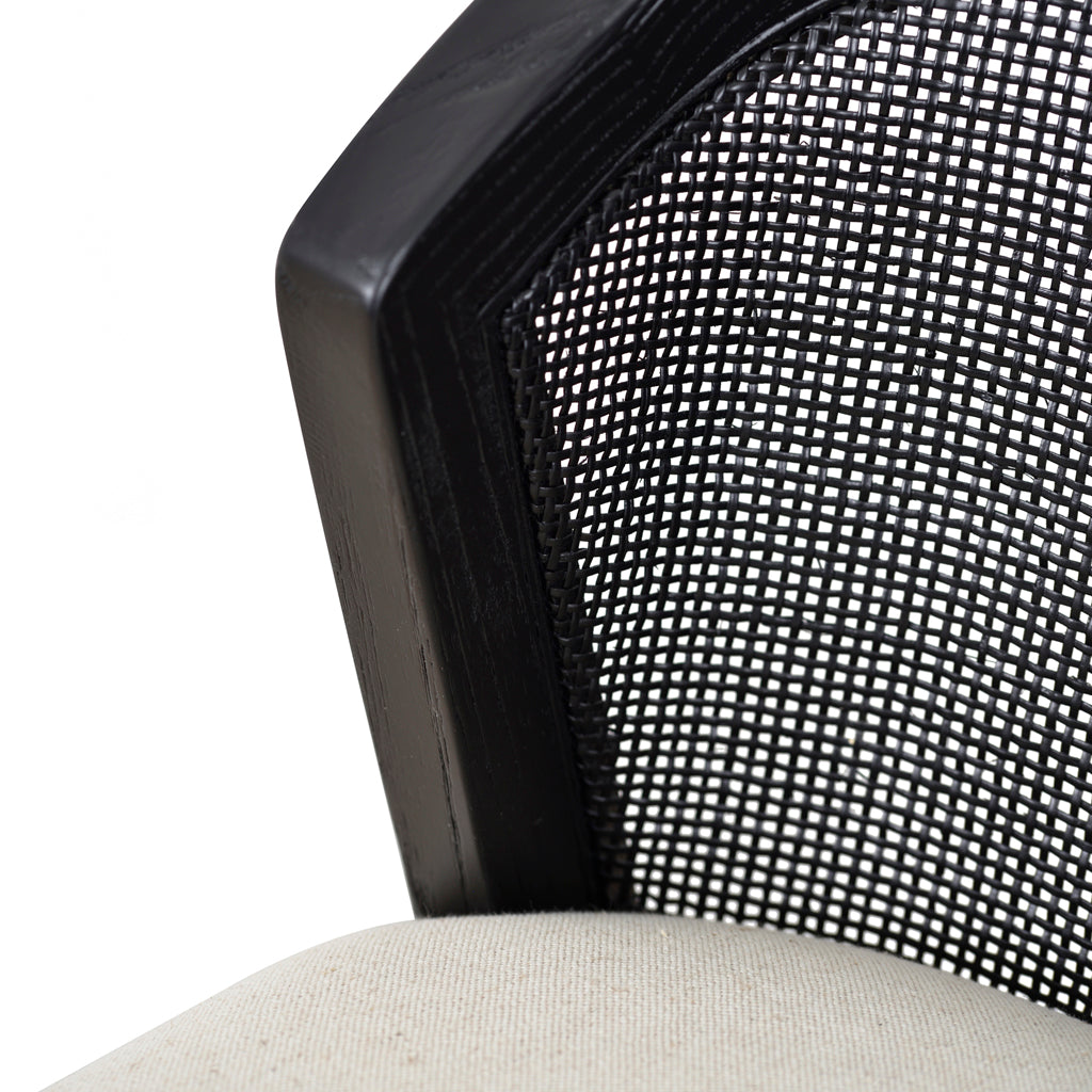 Ex Display - Margie Black Elm Barstool - Light Beige Bar Stool LJ-Core