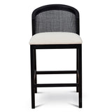 Ex Display - Margie Black Elm Barstool - Light Beige Bar Stool LJ-Core