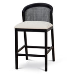 Ex Display - Margie Black Elm Barstool - Light Beige Bar Stool LJ-Core