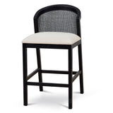 Ex Display - Margie Black Elm Barstool - Light Beige Bar Stool LJ-Core