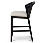 Ex Display - Margie Black Elm Barstool - Light Beige Bar Stool LJ-Core