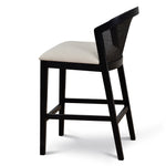 Ex Display - Margie Black Elm Barstool - Light Beige Bar Stool LJ-Core