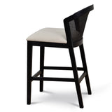 Ex Display - Margie Black Elm Barstool - Light Beige Bar Stool LJ-Core