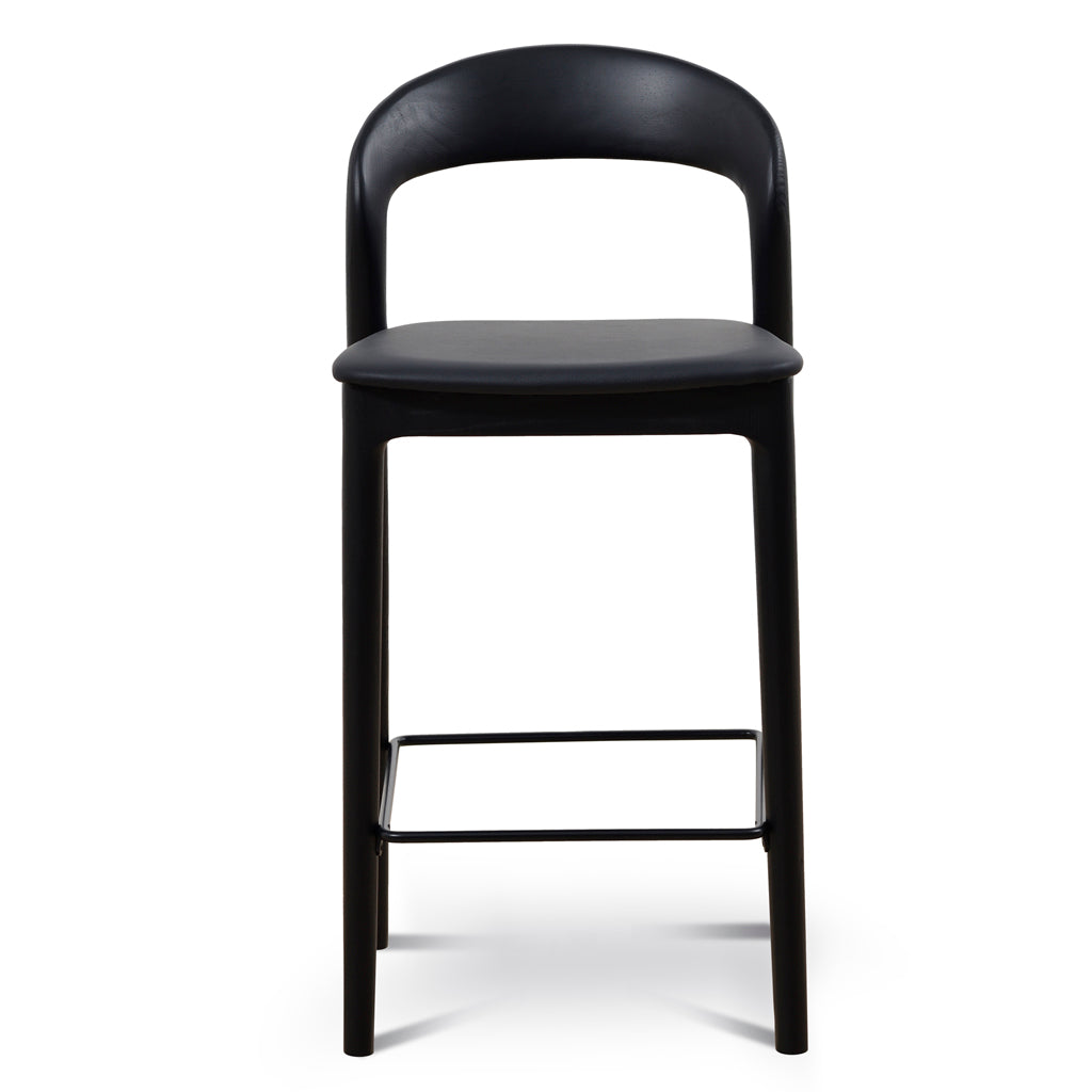 Ex Display - Caspar 65cm Bar Stool - Full Black - single Bar Stool Swady-Core