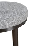 Ex Display - Jovan 68cm Brush Black Bar Stool - Silver Grey Boucle Bar Stool Blue Steel Sofa- Core