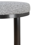 Ex Display - Jovan 68cm Brush Black Bar Stool - Silver Grey Boucle Bar Stool Blue Steel Sofa- Core