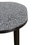 Jovan 68cm Matte Black Bar Stool - Graphite Grey Boucle Bar Stool Blue Steel Sofa- Core   