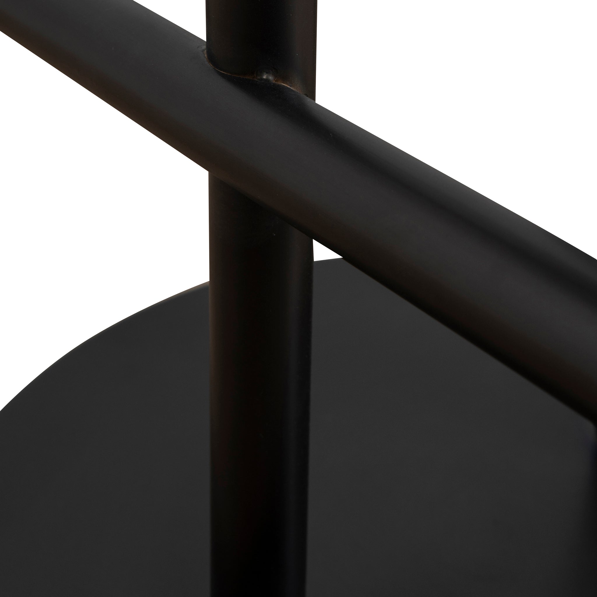 Jovan 68cm Matte Black Bar Stool - Graphite Grey Boucle Bar Stool Blue Steel Sofa- Core   