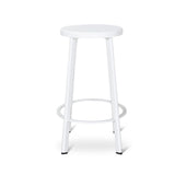 Ex Display - James 65cm Timber Seat Bar Stool - White Bar Stool New Home-Core