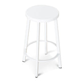 Ex Display - James 65cm Timber Seat Bar Stool - White Bar Stool New Home-Core