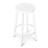 Ex Display - James 65cm Timber Seat Bar Stool - White Bar Stool New Home-Core