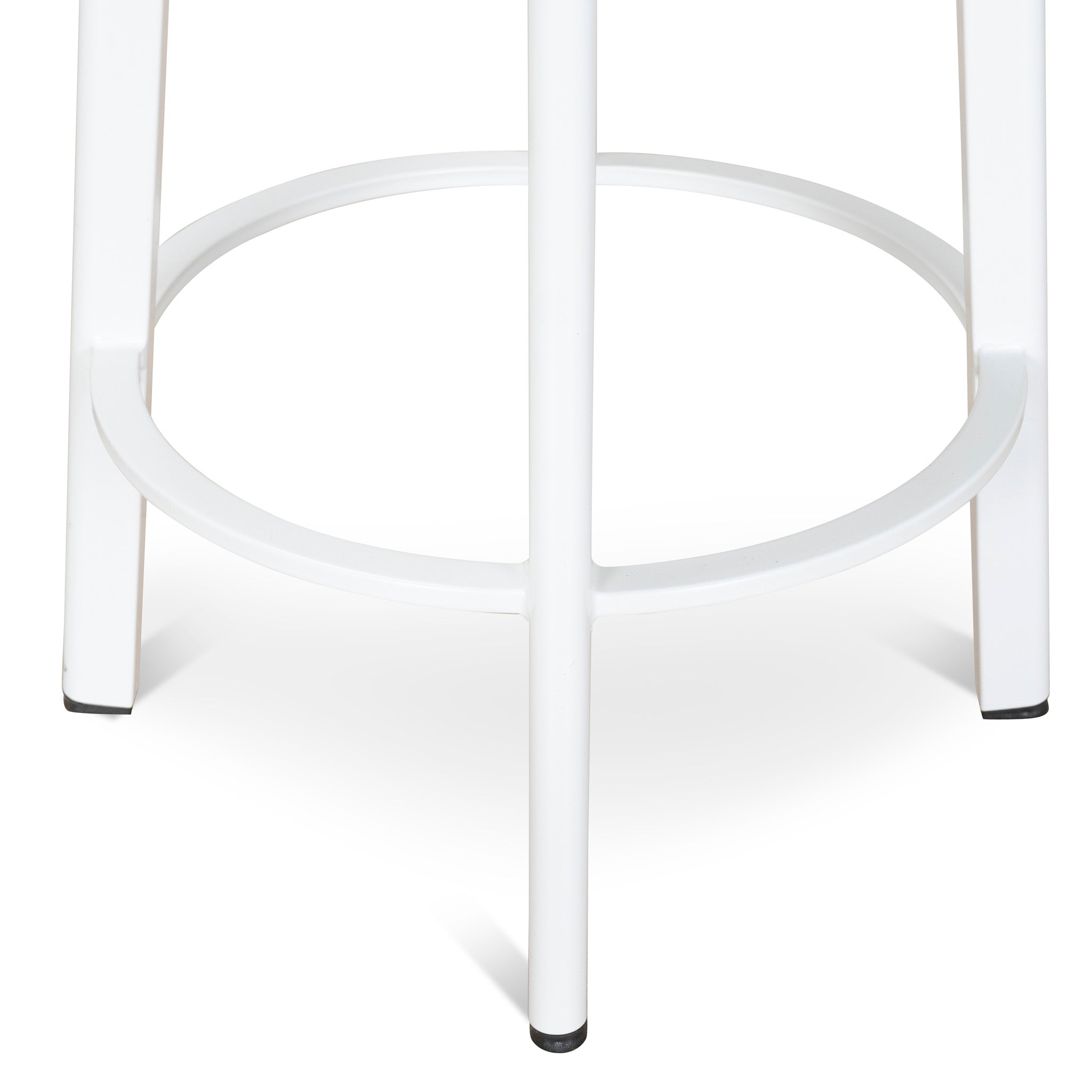 Ex Display - James 65cm Timber Seat Bar Stool - White Bar Stool New Home-Core