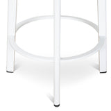 Ex Display - James 65cm Timber Seat Bar Stool - White Bar Stool New Home-Core