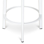 Ex Display - James 65cm Timber Seat Bar Stool - White Bar Stool New Home-Core