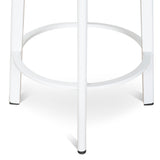 Ex Display - James 65cm Timber Seat Bar Stool - White Bar Stool New Home-Core