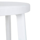 Ex Display - James 65cm Timber Seat Bar Stool - White Bar Stool New Home-Core