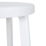 Ex Display - James 65cm Timber Seat Bar Stool - White Bar Stool New Home-Core