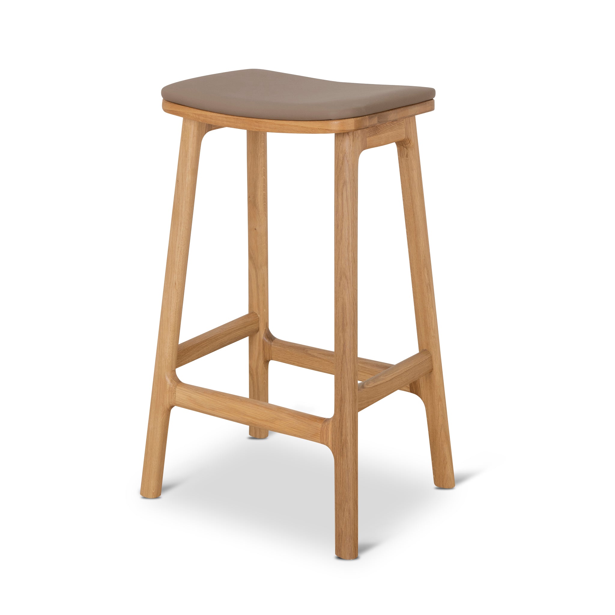 Cyprus 67cm Natural Bar Stool - Mocha Brown | Interior Secrets