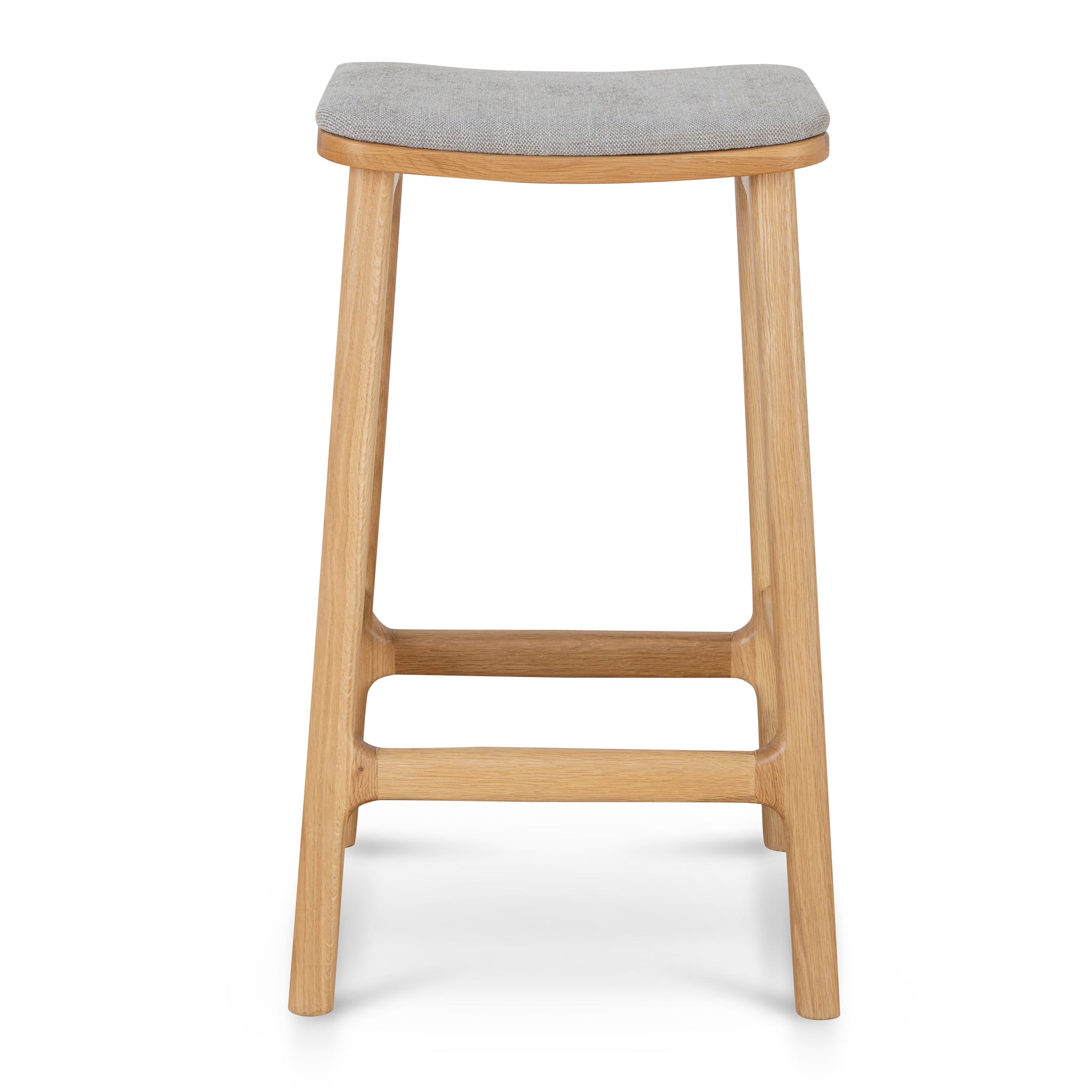 Cyprus 67cm Natural Bar Stool - Grey | Interior Secrets