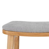 Ex Display - Cyprus 67cm Natural Bar Stool - Grey Bar Stool Oakwood-Core