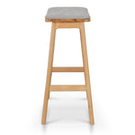 Ex Display - Cyprus 67cm Natural Bar Stool - Grey Bar Stool Oakwood-Core