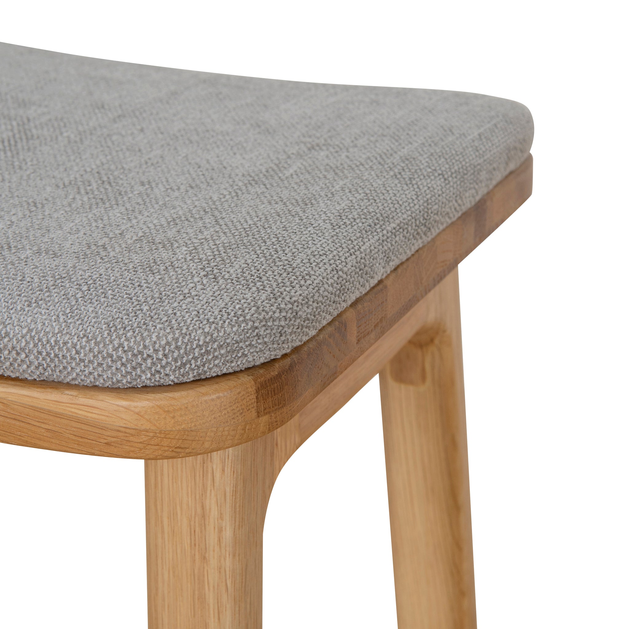 Ex Display - Cyprus 67cm Natural Bar Stool - Grey Bar Stool Oakwood-Core