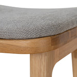 Ex Display - Cyprus 67cm Natural Bar Stool - Grey Bar Stool Oakwood-Core