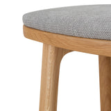 Ex Display - Cyprus 67cm Natural Bar Stool - Grey Bar Stool Oakwood-Core