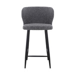 Set of 2 - Perkins 65cm Bar Stool - Anthracite Grey Boucle Bar Stool St Chairs-Core   