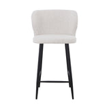 Set of 2 - Perkins 65cm Bar Stool - Pearl Grey Boucle Bar Stool St Chairs-Core   