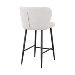 Set of 2 - Perkins 65cm Bar Stool - Pearl Grey Boucle Bar Stool St Chairs-Core   