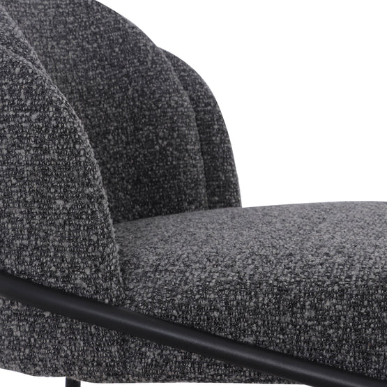 Set of 2 - Abiram 65cm Bar Stool - Anthracite Grey Boucle Bar Stool St Chairs-Core   
