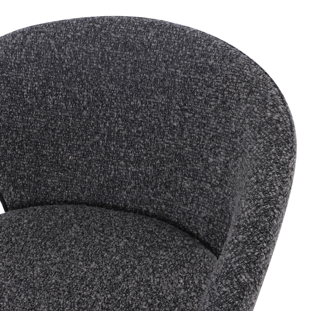 Set of 2 - Abiram 65cm Bar Stool - Anthracite Grey Boucle - Last Set Bar Stool St Chairs-Core