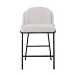 Ex Display - Abiram 65cm Bar Stool - Pearl Grey Boucle Bar Stool St Chairs-Core
