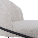 Set of 2 - Abiram 65cm Bar Stool - Pearl Grey Boucle Bar Stool St Chairs-Core