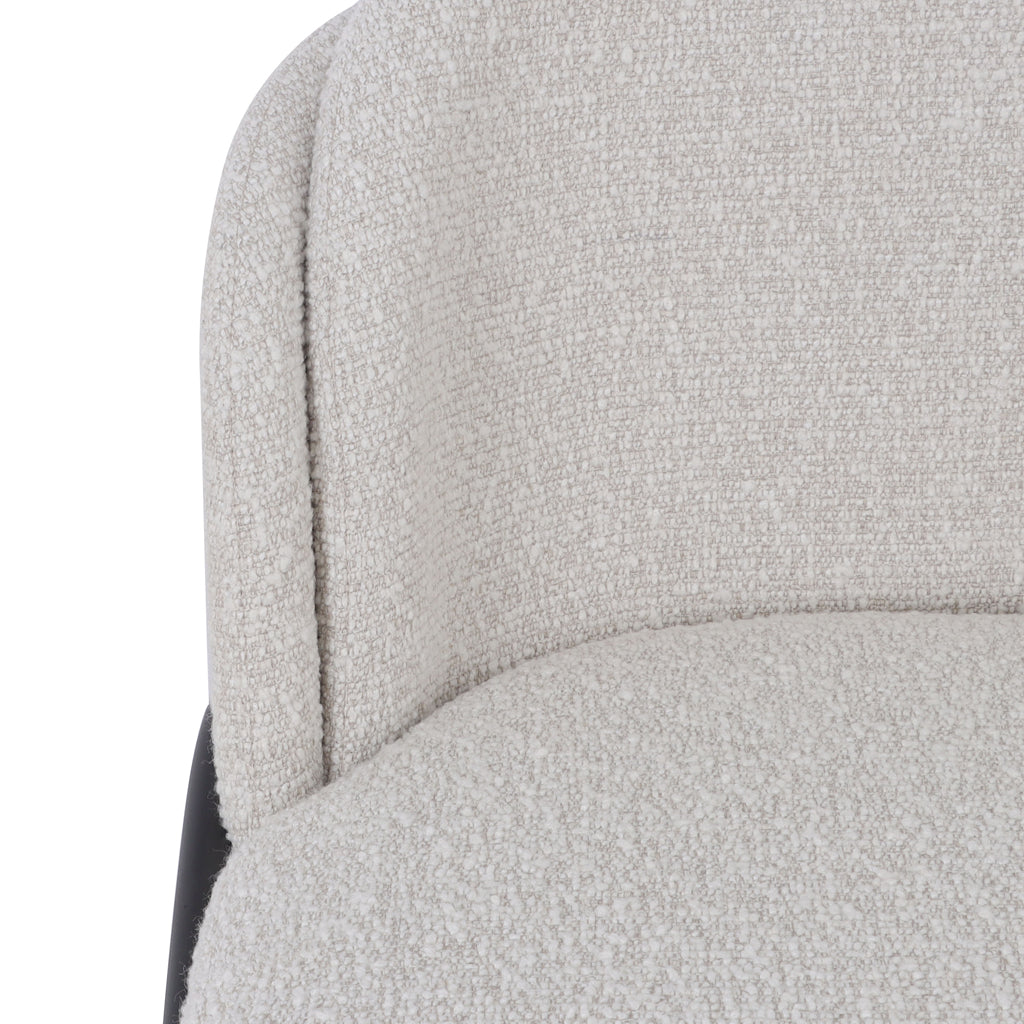 Ex Display - Abiram 65cm Bar Stool - Pearl Grey Boucle Bar Stool St Chairs-Core