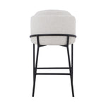 Ex Display - Abiram 65cm Bar Stool - Pearl Grey Boucle Bar Stool St Chairs-Core