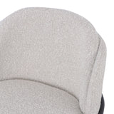 Set of 2 - Abiram 65cm Bar Stool - Pearl Grey Boucle Bar Stool St Chairs-Core