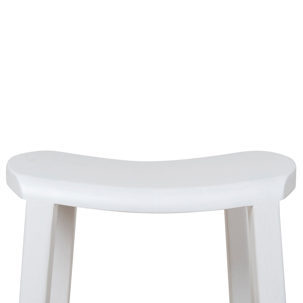 Ex Display - Judy 62cm Bar Stool - White Bar Stool M-Sun-Core