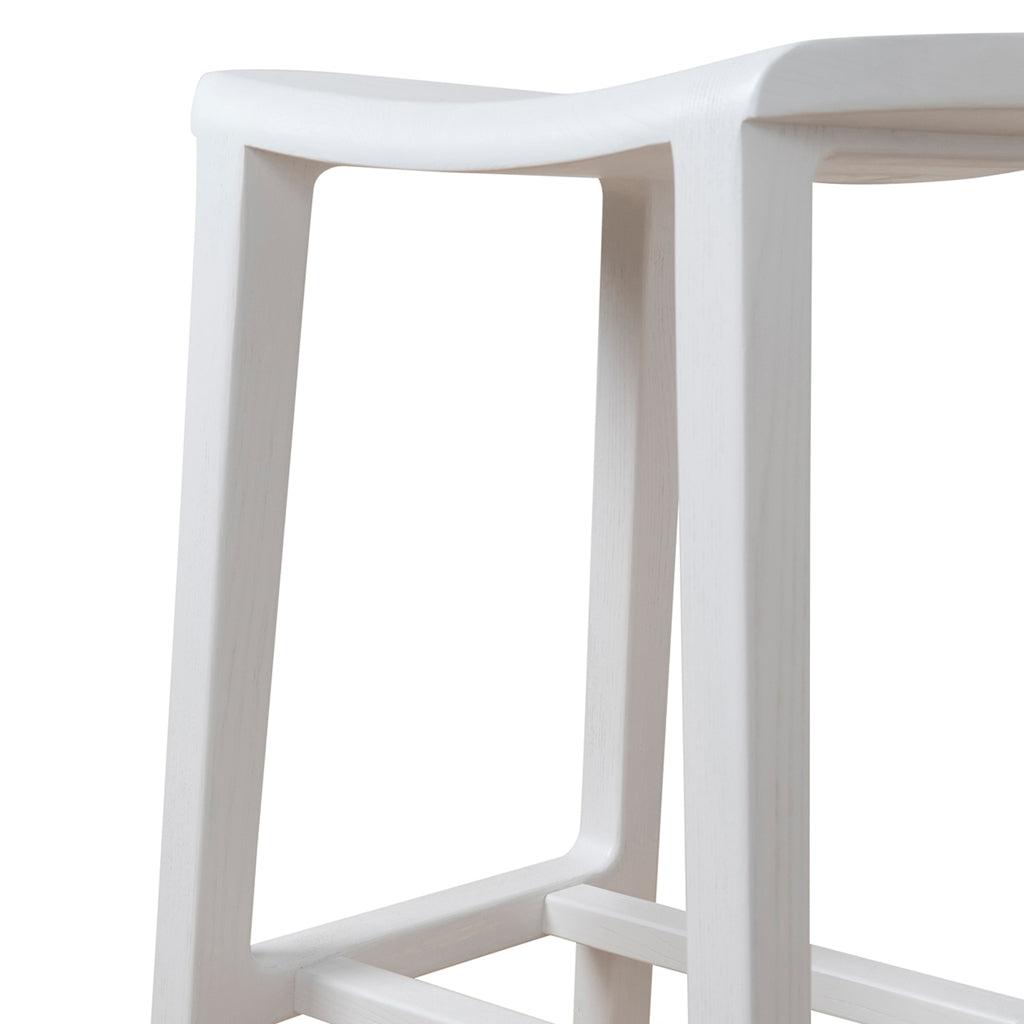 Ex Display - Judy 62cm Bar Stool - White Bar Stool M-Sun-Core
