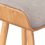 Ex Display - Finn 65cm Fabric Bar Stool - Grey - Natural Interior Secrets