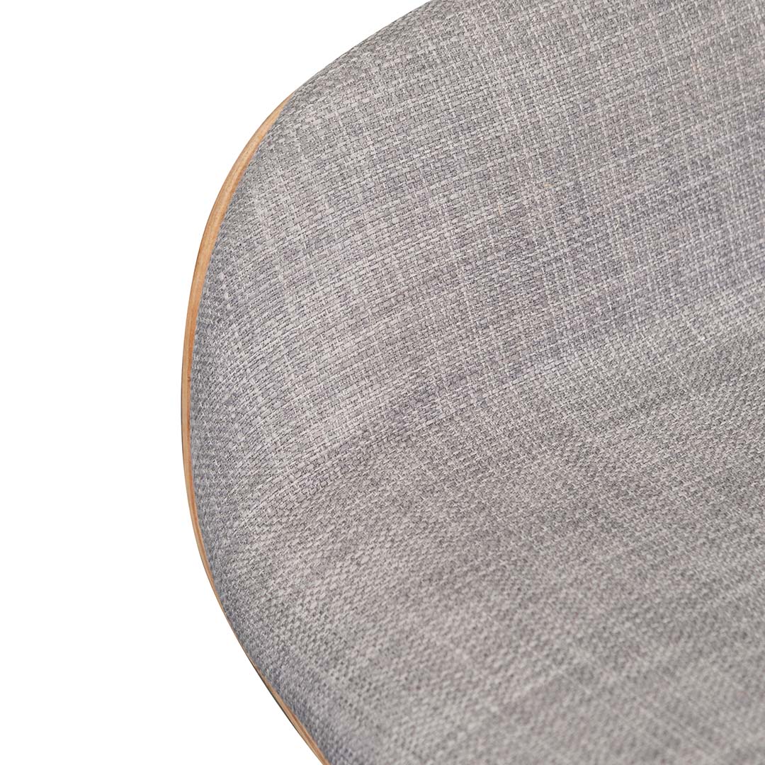 Ex Display - Finn 65cm Fabric Bar Stool - Grey - Natural Interior Secrets