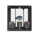 Silent Meeting Pod XL White (4 Person) by Humble Office Silent Booth Sndbox-Core   