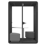 Evolve 2 Seater Medium Office Pod - Black by Humble Office Silent Booth Hbox-Core   