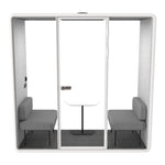 Evolve 2 Seater Slim Large Meeting Pod - White by Humble Office Silent Booth Hbox-Core   