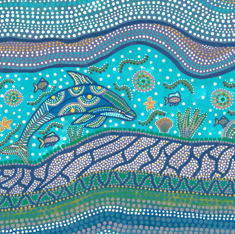 Badarr Journey Turquoise, By Tahni Derbin Wall Art Gioia-Local 50x50cm Framed Canvas Gold