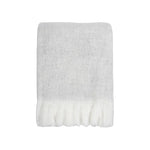 Ex Display - Baya Sorrento Wool Blend Throw - Silver Throw Furtex-Local