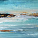 Beach Day, By Amelia Aveline Wall Art Gioia-Local 60x40cm Framed Canvas Gold