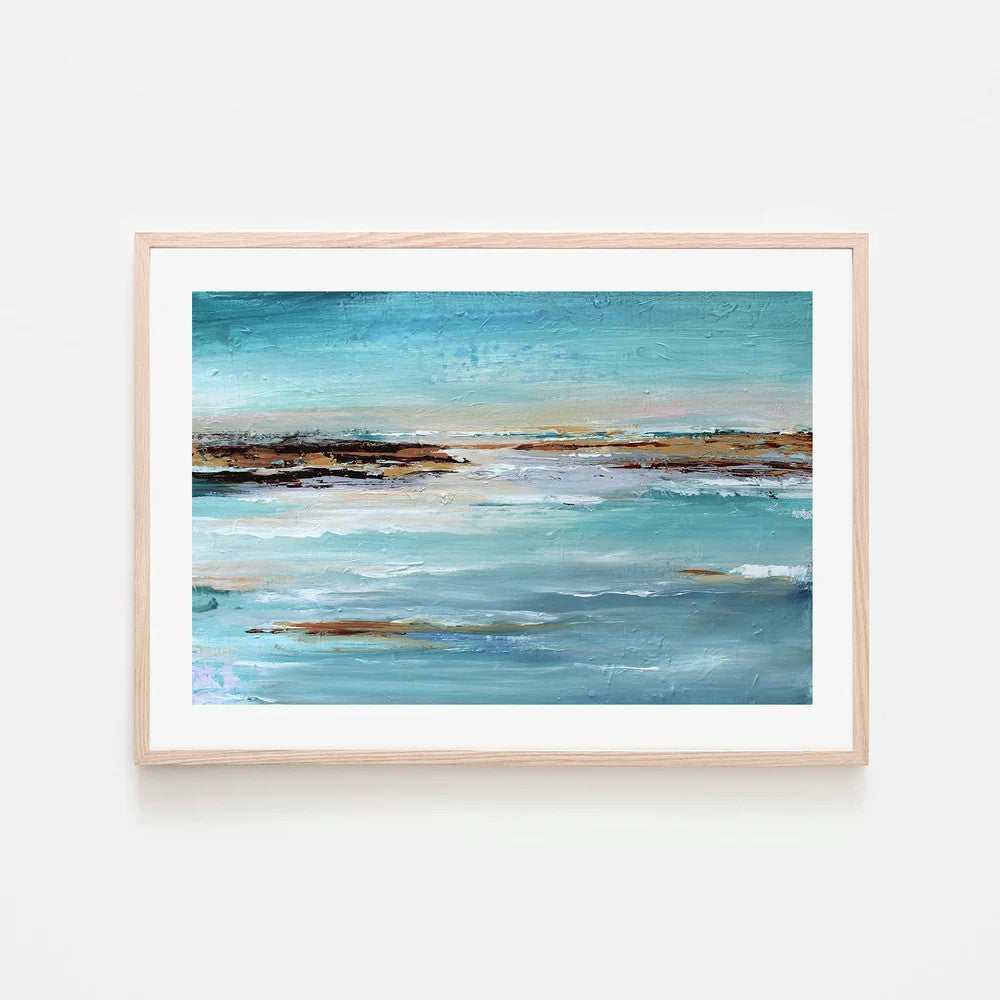 Beach Day, By Amelia Aveline Wall Art Gioia-Local 60x40cm Framed Poster Black