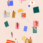 Beach Towel Harmony, By Bea Muller Wall Art Gioia-Local Gold Framed Canvas 40x60cm